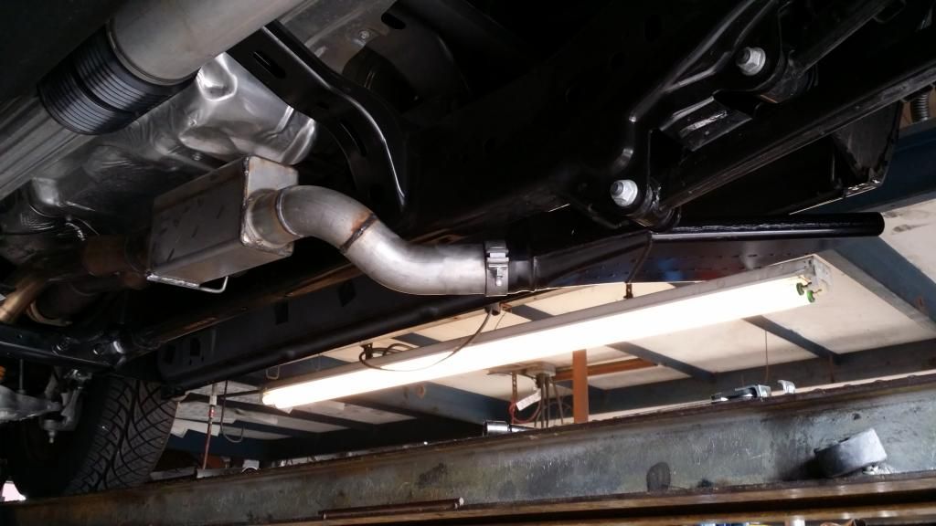 Nascar style side exit exhaust on my '14 8spd DodgeTalk Dodge Car